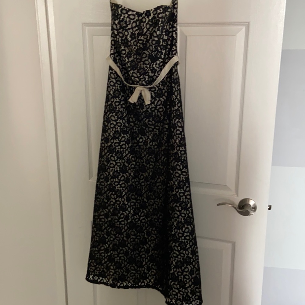 Black Lace strapless dress